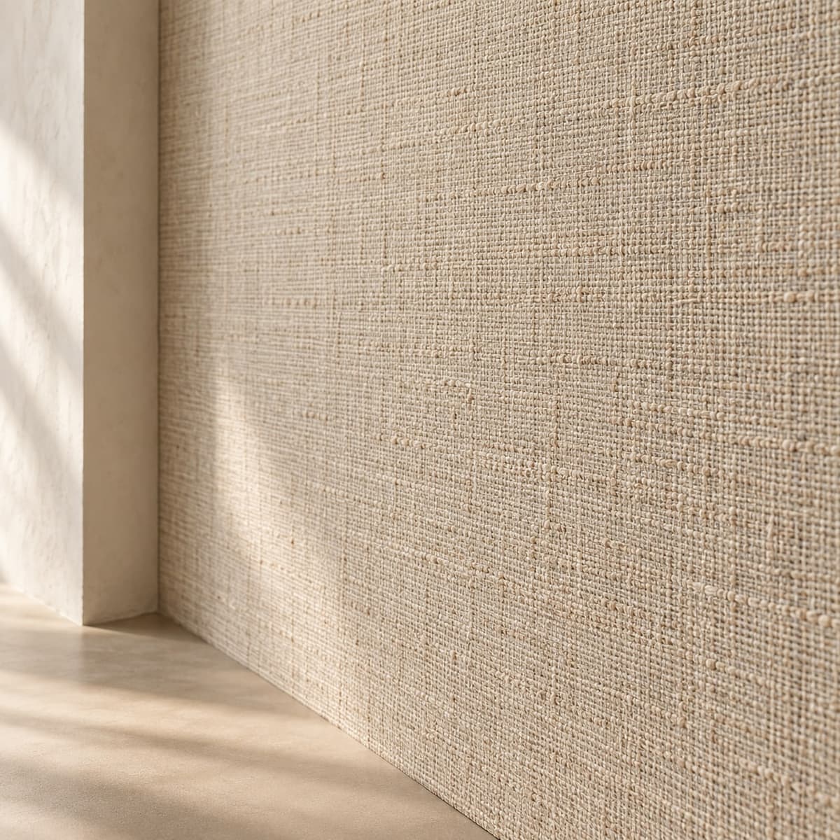Detail van geweven textiele wandbekleding