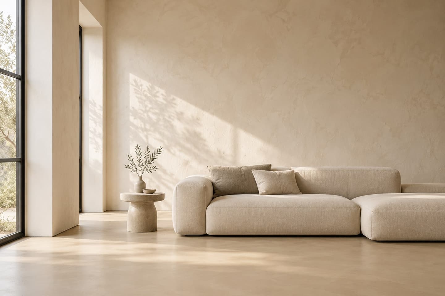 Decoratief stucwerk in een woonruimte