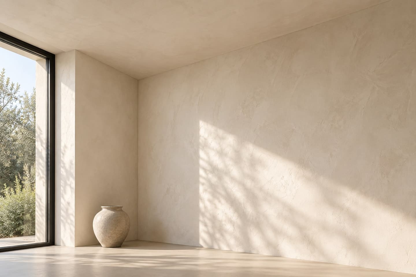 Aansluiting van wand op plafond zonder zichtbare naad